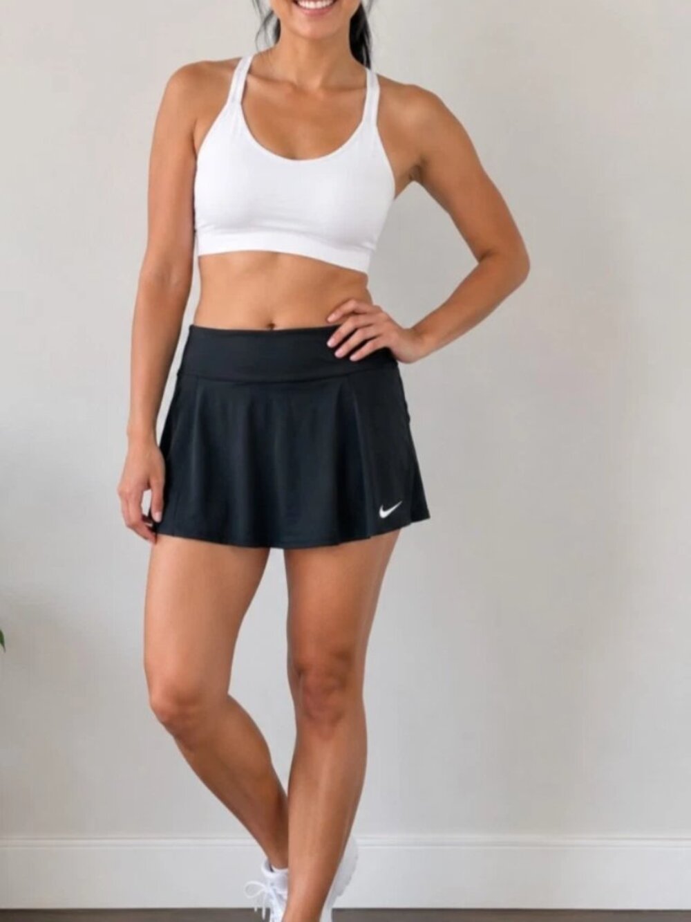 Nike Dri fit NEW Move to Zero LOT of 2 black Tennis skorts built in shorts, S